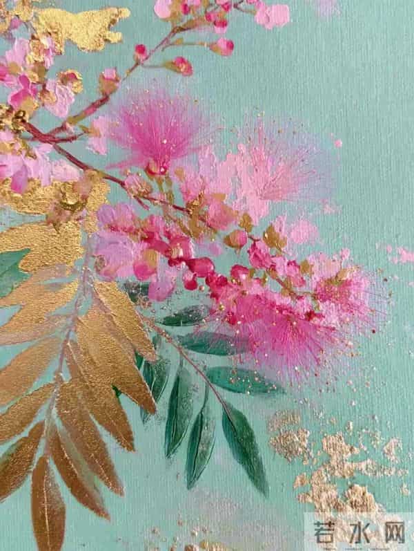 染得朝霞一缕丹,高标谁共仰头看 花当六月盈盈拂,叶合三更密密攒