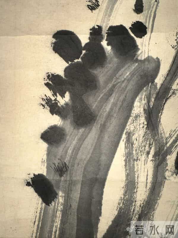 齐白石水墨 松鹰图