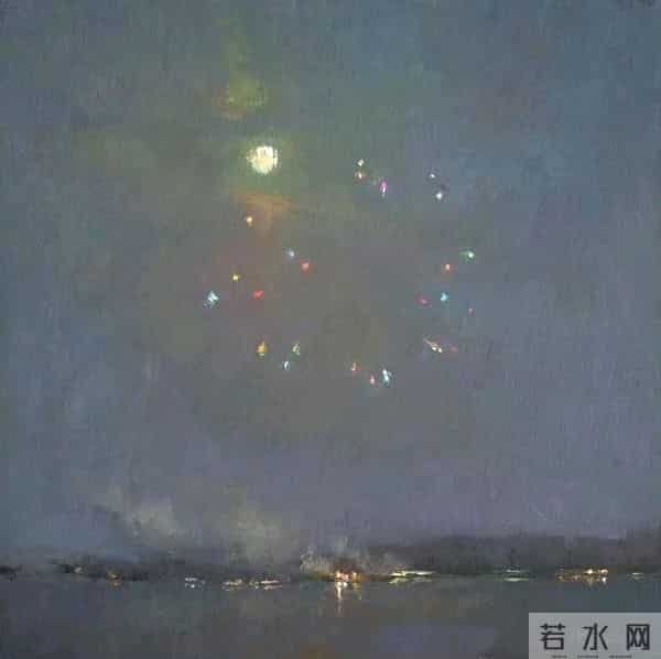 美丽绚烂的烟火也可以被画笔留住！美国画家Jennifer Moses作品赏