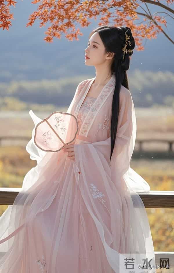 清风续句诗-枫色燃云幔卷纱，半黄暖影上檐牙。风梭慢理秋光细