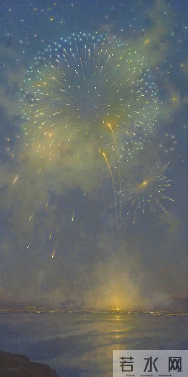美丽绚烂的烟火也可以被画笔留住！美国画家Jennifer Moses作品赏