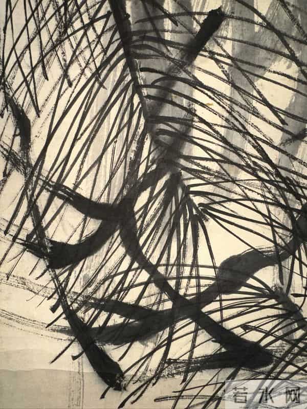 齐白石水墨 松鹰图