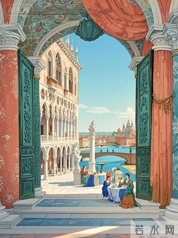 跟着插画去旅行—佛罗伦萨庭院的闲情逸致