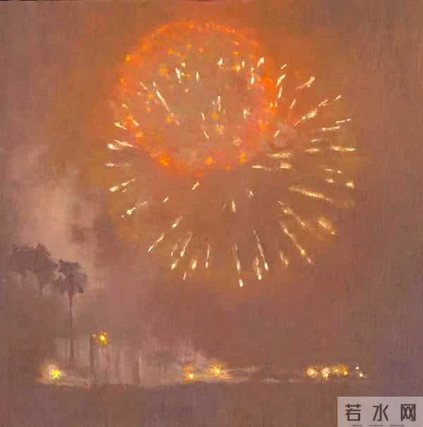 美丽绚烂的烟火也可以被画笔留住！美国画家Jennifer Moses作品赏