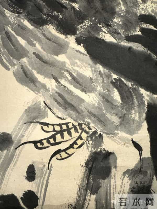 齐白石水墨 松鹰图