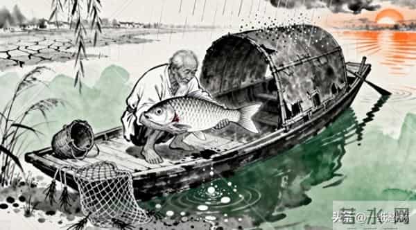 民间故事： 老渔夫放生金鲤，夜来客提食盒：我是潭中巡水使