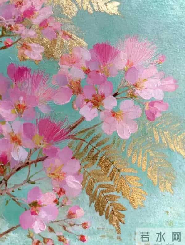 染得朝霞一缕丹,高标谁共仰头看 花当六月盈盈拂,叶合三更密密攒