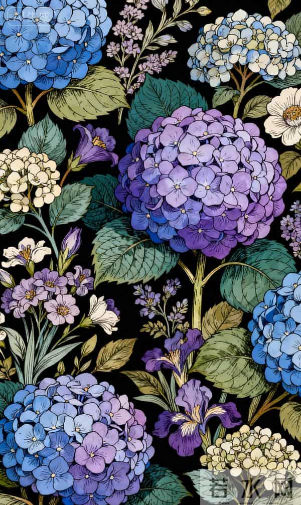 美丽优雅的复古花卉