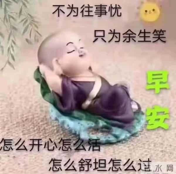 憨态小和尚的早安禅境