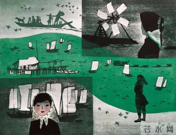 杨明义版画上的江南水乡，好美呀！