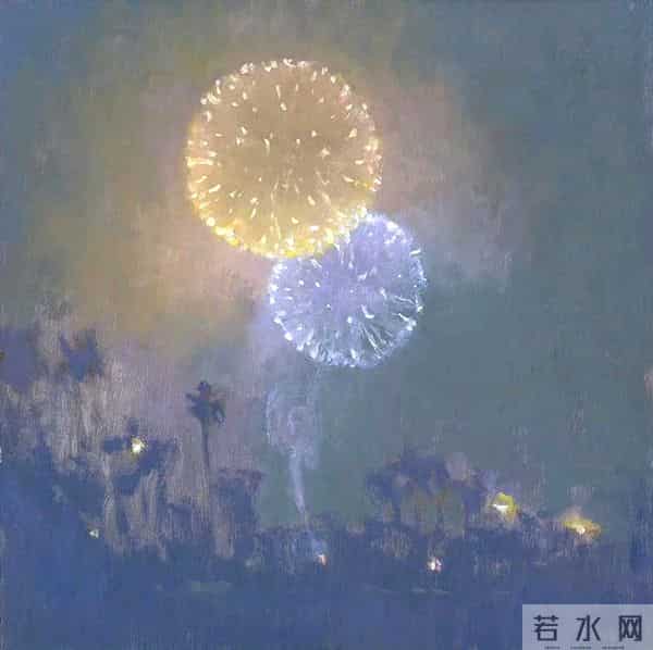 美丽绚烂的烟火也可以被画笔留住！美国画家Jennifer Moses作品赏