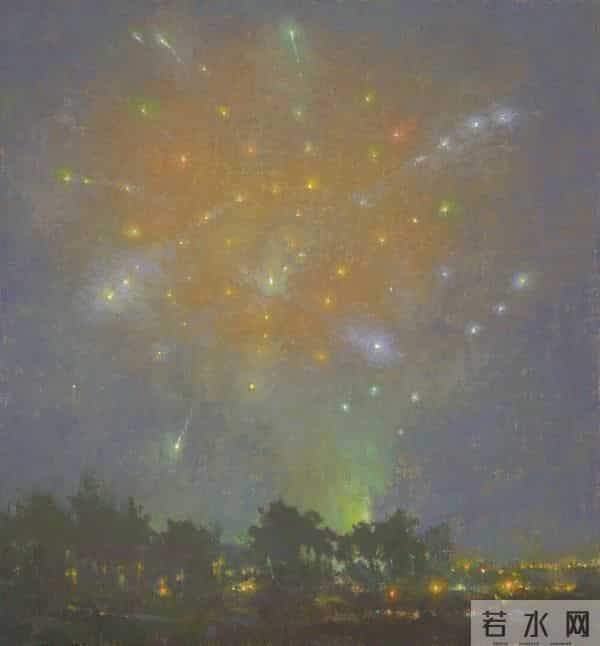 美丽绚烂的烟火也可以被画笔留住！美国画家Jennifer Moses作品赏