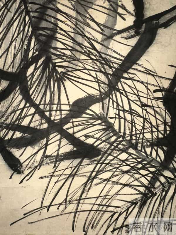 齐白石水墨 松鹰图