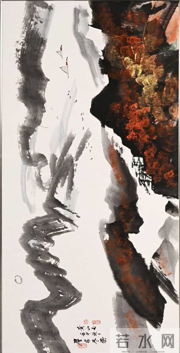 黃永玉国画《层林尽染》欣赏