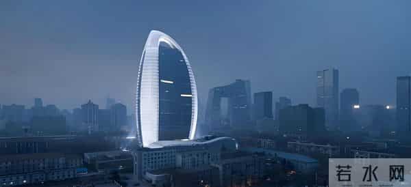 北京CBD地标：人民日报社总部大楼，灵感源自“人”字