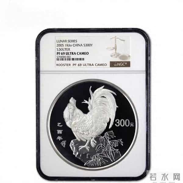 2005年一轮鸡公斤银币，银币界的“金鸡”
