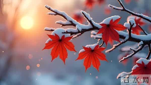 踏雪而行，霜雪漫巷。落叶辞枝，岁月留痕。时光印记霜雪人生哲思