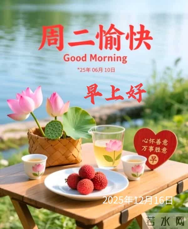 2025年12月16日早上好 早安精美美图温馨祝福语 早安周二愉快 早上好