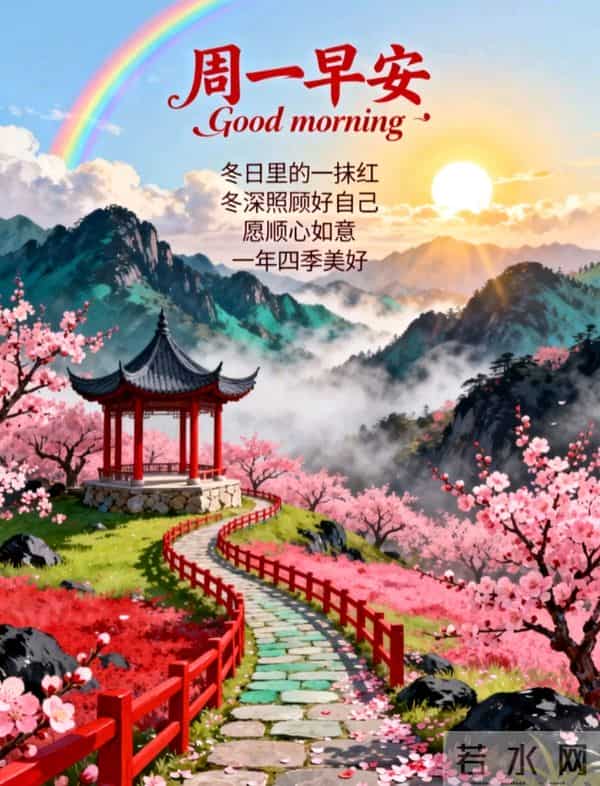 2025.12.15 冬天周一早上好!最新精美周一早安愉快温馨祝福图片