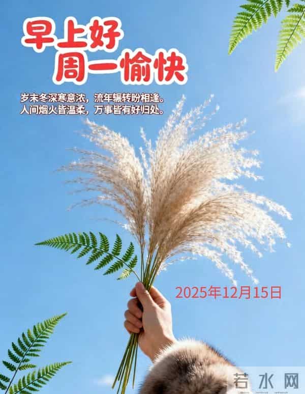 2025年12月15日早上好 早安周一愉快 早安精美美图温馨祝福语 早上好