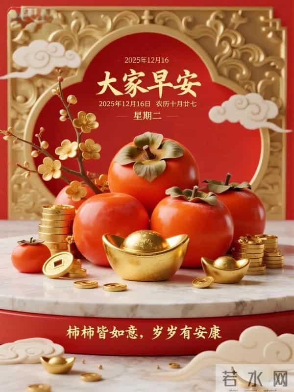 12月16日周二早安，健康快乐，人生完美，好运加倍，祝福到位！