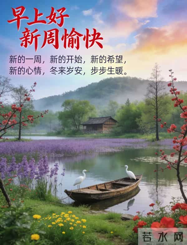 2025.12.15 冬天周一早上好!最新精美周一早安愉快温馨祝福图片