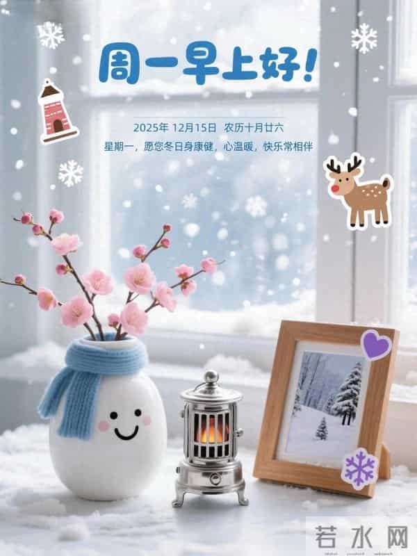 12月15日早安，每天换词问声好，活跃心情健大脑，快快乐乐永不老