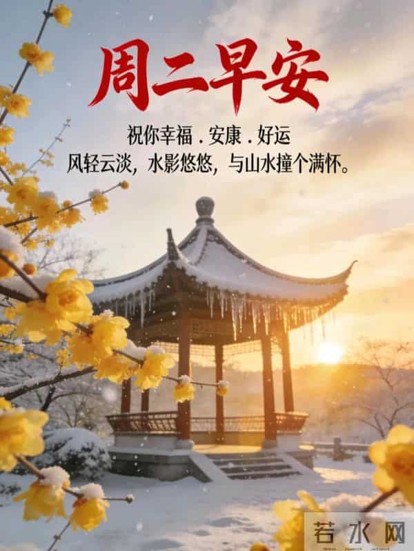 12月16日周二早安，健康快乐，人生完美，好运加倍，祝福到位！