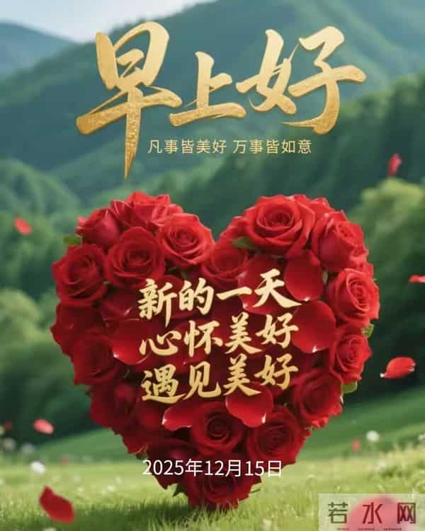 2025年12月15日早上好 ！周一愉快 早安精美美图温馨祝福语 早上好！