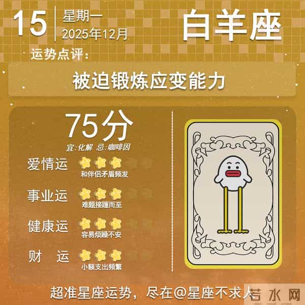 2025年12月15日十二星座运势