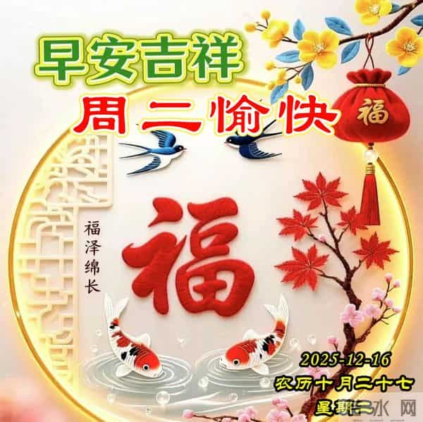 周二早安图片-注意防寒保暖，多添衣裳，好好爱护自己