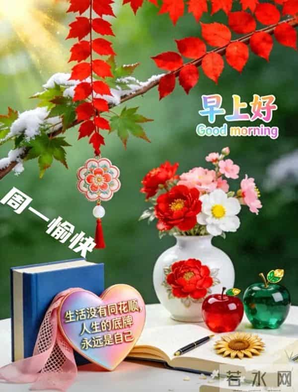 2025.12.15今日十月廿六——早上好，周一祝福问候语，早安图片