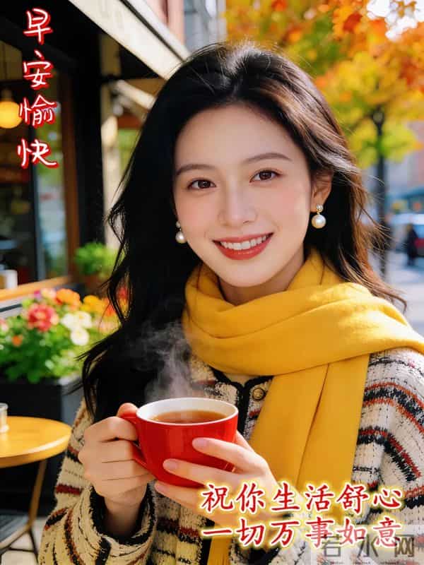 周二早安图片-盼你时时怀暖意，一路花开向朝阳！