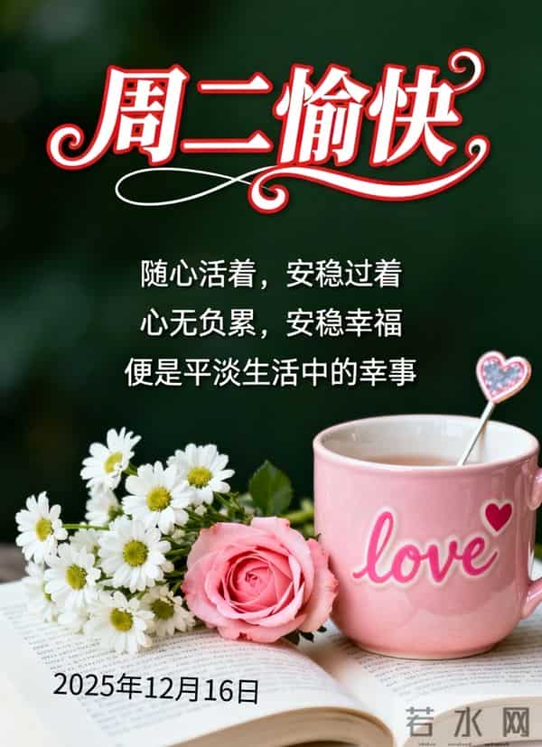 2025年12月16日早上好 早安精美美图温馨祝福语 早安周二愉快 早上好