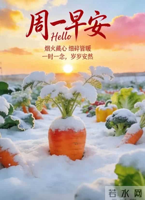 2025.12.15冬天周一早安愉快！最新精美周一早上好温馨祝福语图片