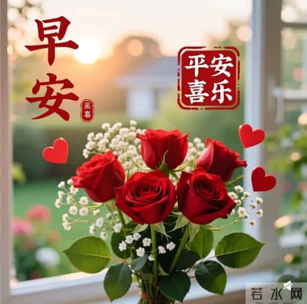 一束玫瑰，一句暖心早安