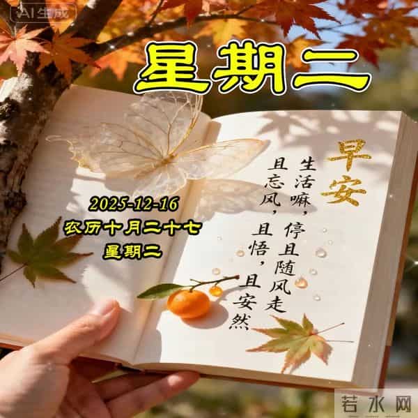 周二早安图片-安康是岁月的馈赠，笑容是不变的陪伴。