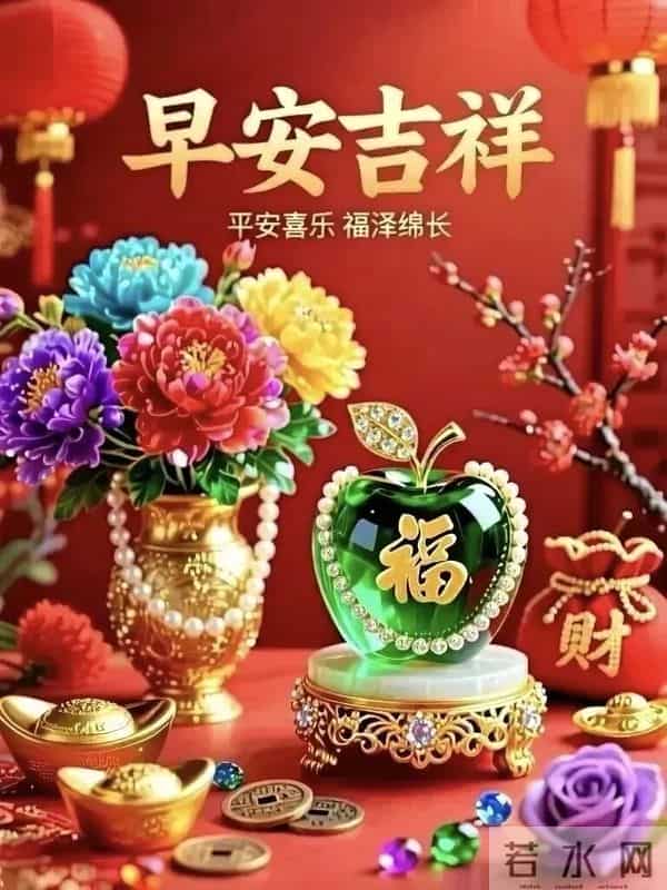 早安吉祥，新的一天好运相伴，十全十美，幸福安康