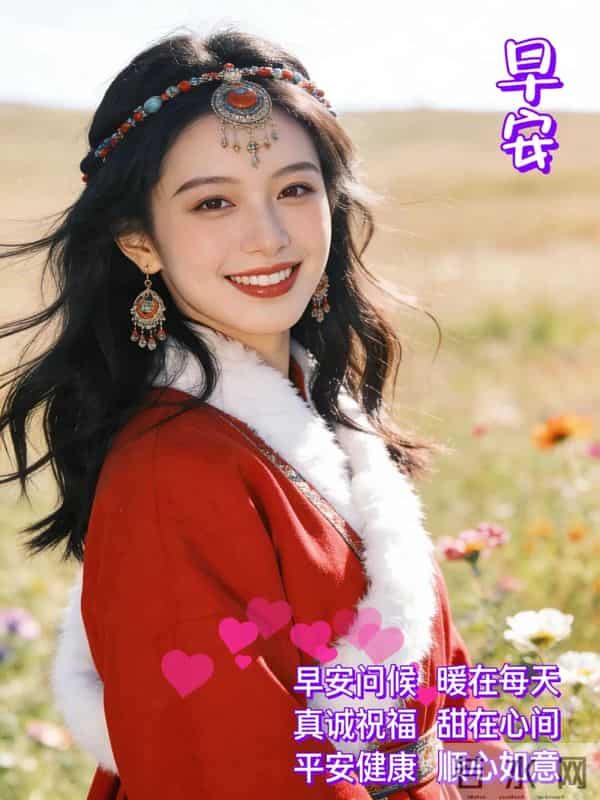 周二早安图片-盼你时时怀暖意，一路花开向朝阳！