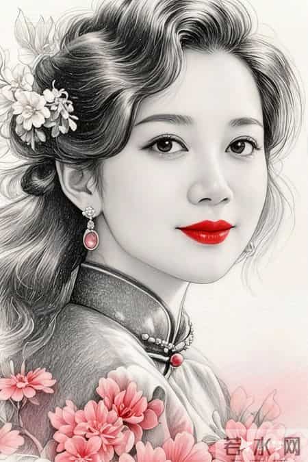 鬓边簪花，眉点朱砂，一袭旗袍，藏尽东方风华