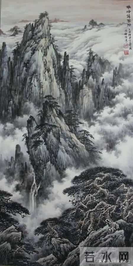 收集的40幅有意境的山水，供各位画友赏临