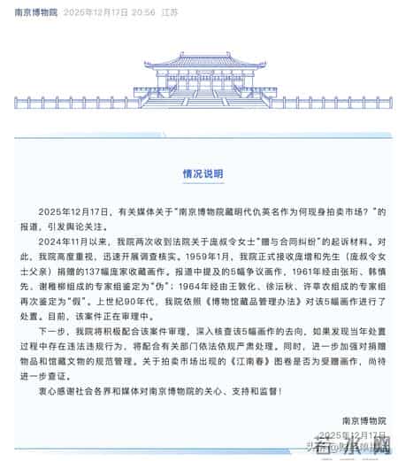 估价8800万名画去哪了:南京博物院的库房门,究竟由谁看守?