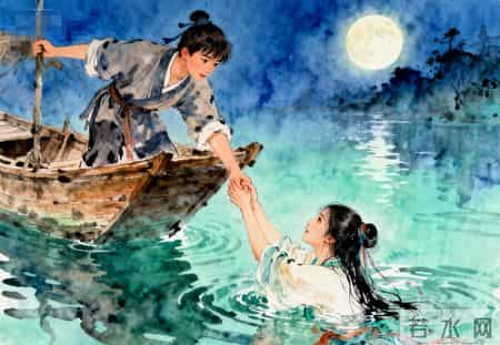 民间故事：渔夫救下落水女子，成亲当晚女子却说：我不能穿红色