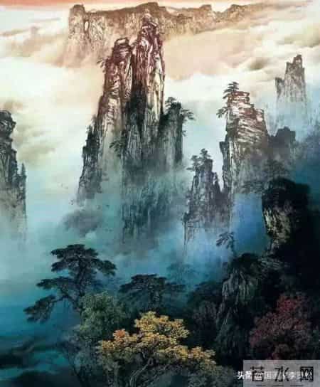 收集的40幅有意境的山水，供各位画友赏临