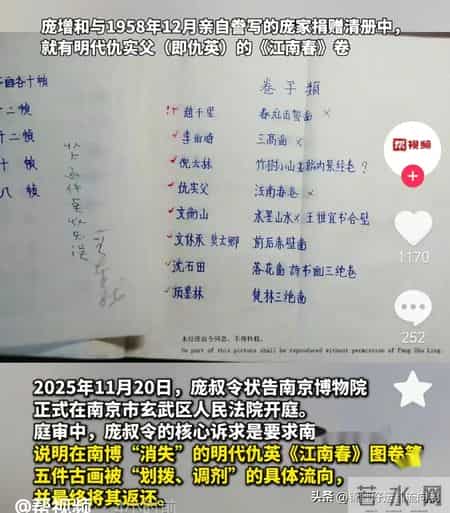 南京博物院竟然出卖捐赠品，庞家后人愤怒起诉，您怎么看？