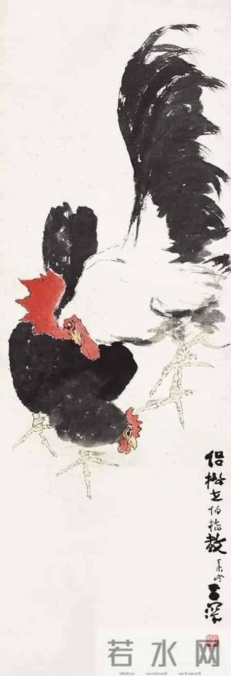 名家国画：大公鸡 雄鸡唱晓
