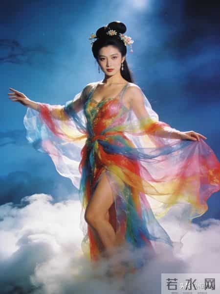 谁懂！这位踏云仙女的霓裳造型惊艳了时光