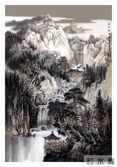 收集的40幅有意境的山水，供各位画友赏临