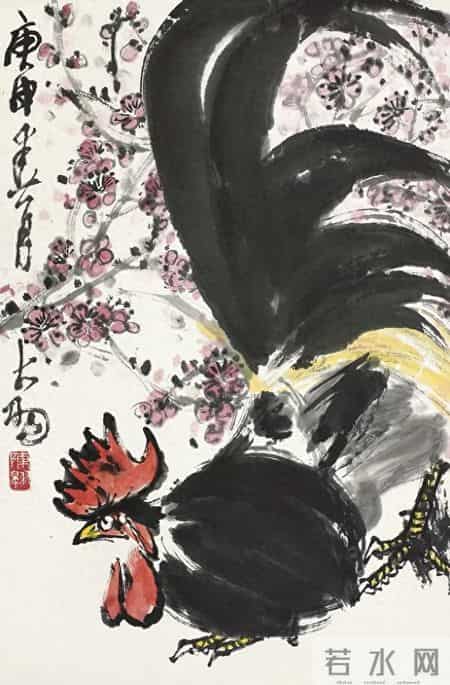 名家国画：大公鸡 雄鸡唱晓