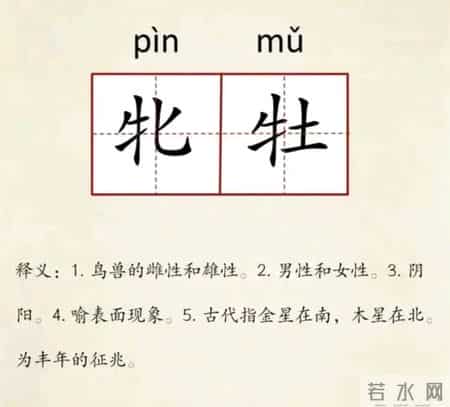 “牝牡骊黄”的“牝牡”不读bīn mǔ ，正确读音是什么？据说这个典故与伯乐有关！